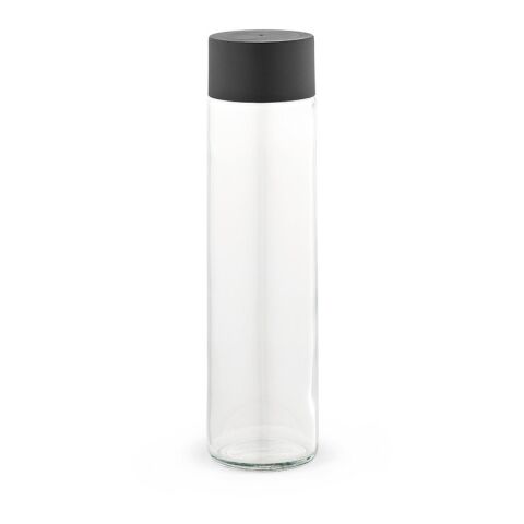 Turia 500 Glasflasche 550 ml. Mit schwarzem Deckel Durchsichtig