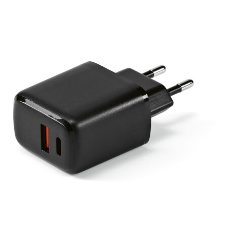 Franklin Wandladegerät rABS, 20W. Schnellladung über USB-C und USB-A Schwarz | ohne Werbeanbringung | Nicht verfügbar | Nicht verfügbar | Nicht verfügbar