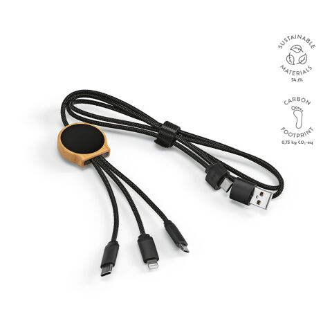Asimov Ladekabel rPET 5 in 1 Schwarz | ohne Werbeanbringung