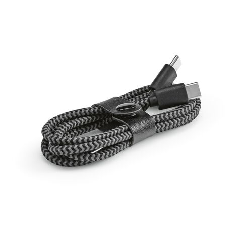 Koch Kabel aus rPET. 1 m. USB-C auf USB-C. Schnellladefunktion Schwarz | ohne Werbeanbringung | Nicht verfügbar | Nicht verfügbar | Nicht verfügbar