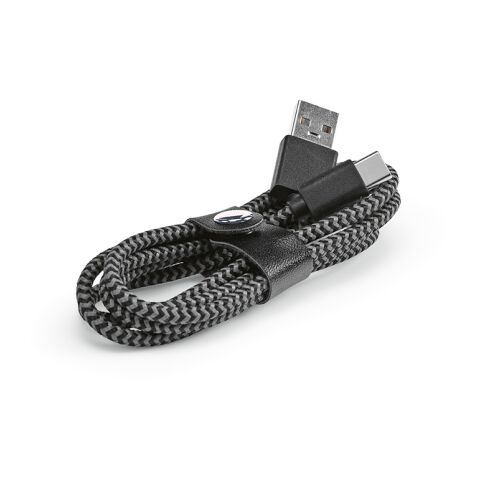 Leibniz Kabel aus rPET. 1 m. USB-C auf USB-A. Schnellladefunktion Schwarz | ohne Werbeanbringung | Nicht verfügbar | Nicht verfügbar | Nicht verfügbar