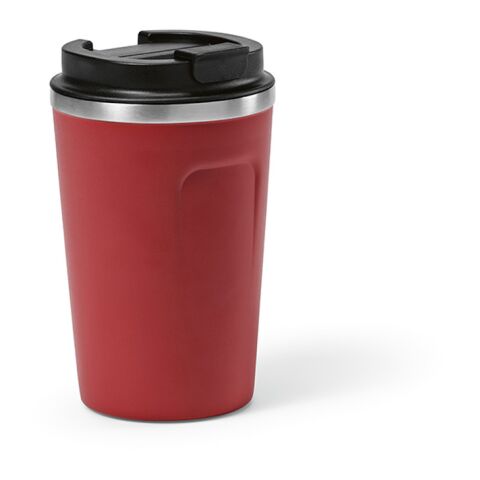 Werbeartikel Limpopo 490 ml Thermobecher aus Recycling-Stahl vakuumisoliert & auslaufsicher – Burgund – mit Logo bedruckt