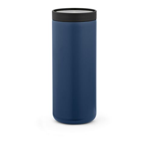 Rhine Thermobecher 600ml aus recy. Edelstahl, doppelwandig, mit 360°-Push-Deckel Marineblau