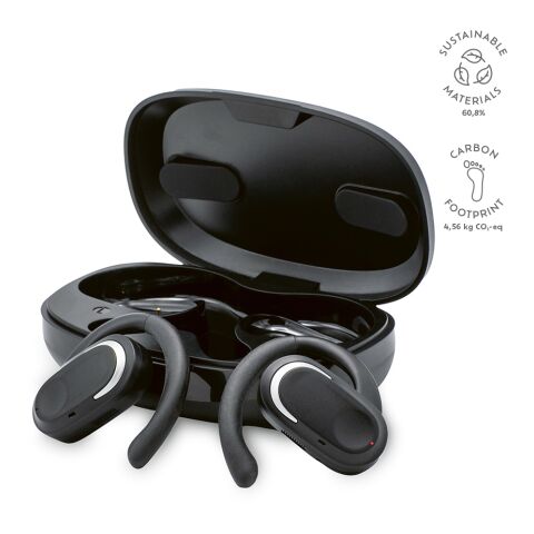 Aerotunes Earbuds recy. ABS 750 mAh Schwarz | ohne Werbeanbringung