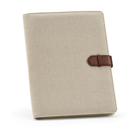 Eliot A4-Mappe aus recyc.Baumwolle. Notizblock mit 64-seitigem FSC Natur | ohne Werbeanbringung | Nicht verfügbar | Nicht verfügbar | Nicht verfügbar