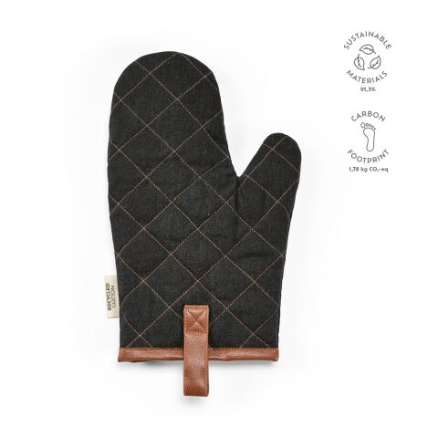 Basquiat Küche Handschuhe recy. Baumwolle 280gsm Schwarz | ohne Werbeanbringung