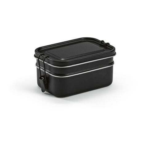 Tintoretto Lunchbox recy.Edelstahl, 1240 ml. Mit seitliche Verschlussklammern Schwarz | ohne Werbeanbringung | Nicht verfügbar | Nicht verfügbar | Nicht verfügbar