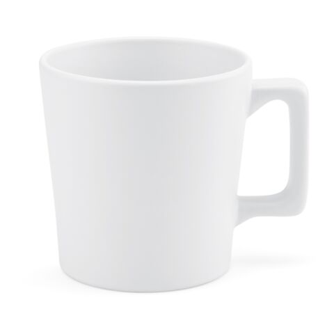 Werbeartikel Thames 250 Tasse aus Keramik, 270ml. Matte Oberfläche – Weiss – mit Logo bedruckt