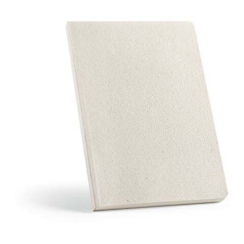 Austen A5 Notizbuch mit Hanfeinband. 196 Seiten aus 80gsm recy.Papier Pastel Weiß | ohne Werbeanbringung | Nicht verfügbar | Nicht verfügbar | Nicht verfügbar