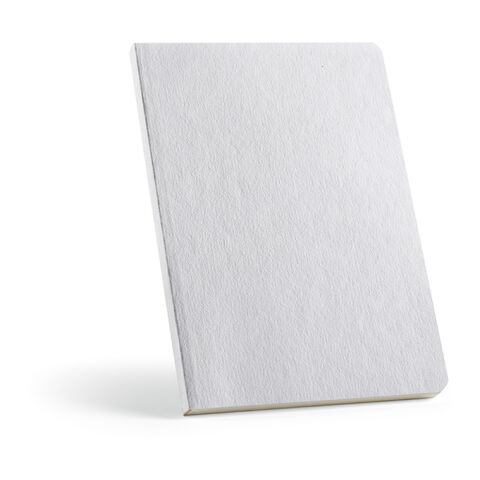 Verne A5 Notizbuch. Umschlag aus Baumwollfasern. 196 Seiten recy.Papier Pastel Weiß | ohne Werbeanbringung | Nicht verfügbar | Nicht verfügbar | Nicht verfügbar