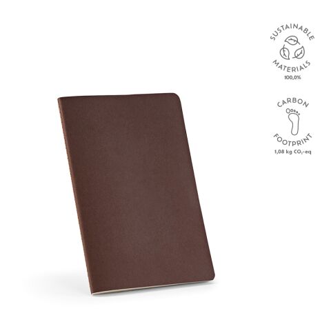 Bronte A5 Notizbuch recy. Papier 70 gsm Braun | ohne Werbeanbringung
