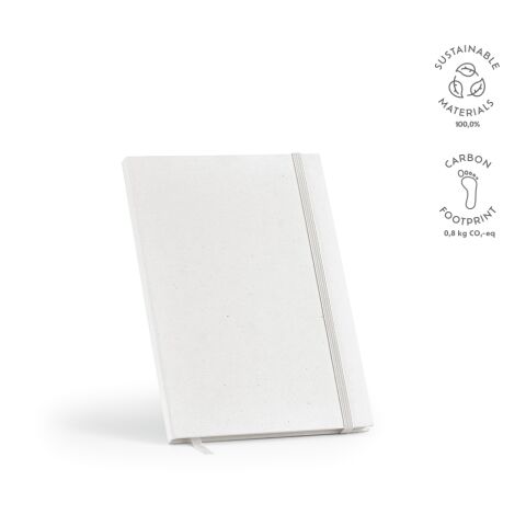 Hugo Notizbuch A5 recy. Papier 70 gsm Weiß | ohne Werbeanbringung | A5