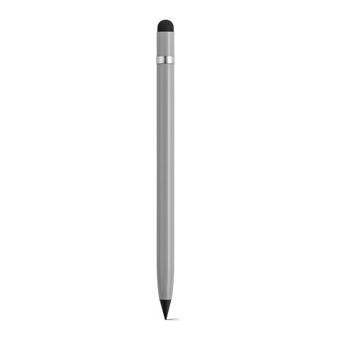 Werbeartikel Voltaire Tintenloser Stift. Recy. Aluminium mit Graphitspitze – Silber – mit Logo bedruckt