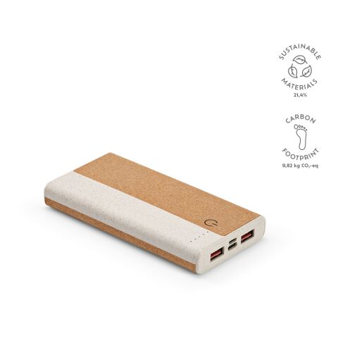 Archimedes Powerbank Batterie 10 000 mAh Beige | ohne Werbeanbringung