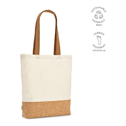Chimborazo Einkaufstasche recy. Baumwolle 180 gsm Beige | ohne Werbeanbringung