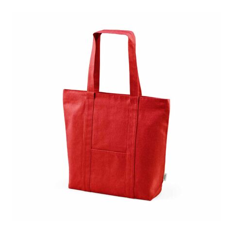 Illimani Einkaufstasche aus recy. Baumwolle, 360g/m², 65cm Henkel Rot