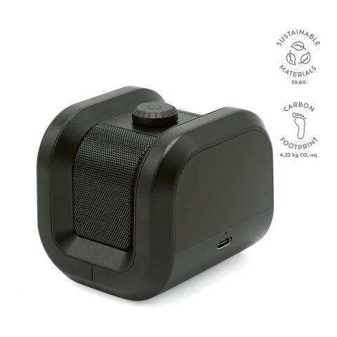 Boomz Lautsprecher recy. ABS 800 mAh  Schwarz | ohne Werbeanbringung