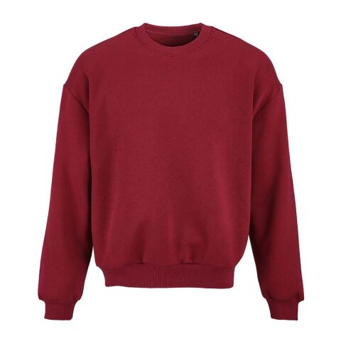 Whitehaven Oversized Sweatshirt. Bio-Baumwolle, recy. Baumwolle und rPET Burgund | ohne Werbeanbringung | Nicht verfügbar | Nicht verfügbar | Nicht verfügbar
