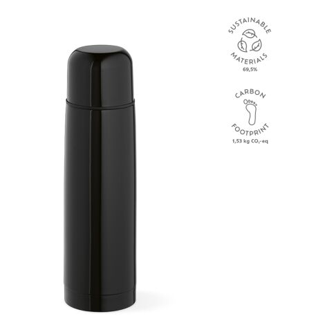 Danube Thermos recy. Edelstahl 500 ml Schwarz | ohne Werbeanbringung