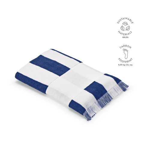 Amadeo Handtuch recy. Baumwolle 450 gsm EU Blau | ohne Werbeanbringung