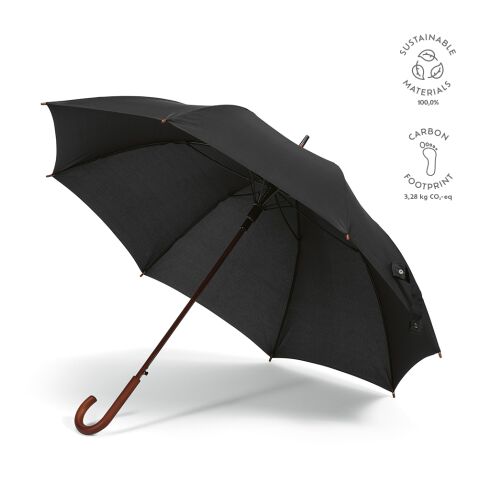 Bach 27&quot; Regenschirm rPET Schwarz | ohne Werbeanbringung