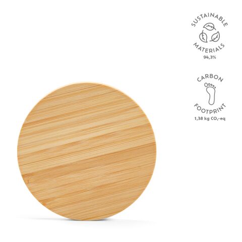 Kepler Wireless Charger Bambus 15W  Beige | ohne Werbeanbringung