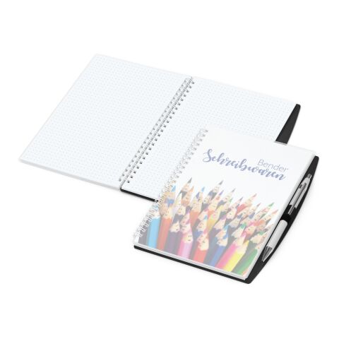 Notizbuch Spiralbindung Pen-Book Stiftschlaufe Titel individuell bedruckt DIN A5 | ohne Werbeanbringung | Punktraster