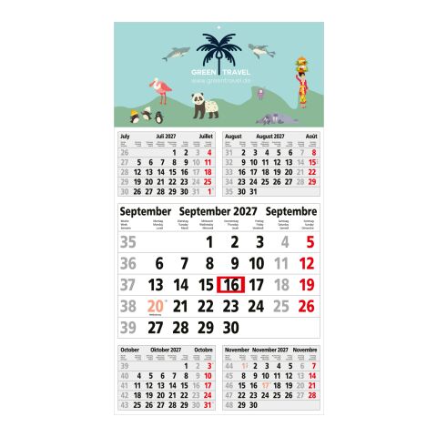 5-Monatskalender Einblatt Budget 5 großer laufender Monat