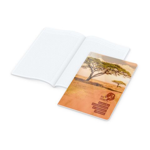 Notizbuch Copy-Book Umfang klein Karton-Softcover individuell bedruckt DIN A4 | ohne Werbeanbringung | matt | DIN A4 / Winkelkaro