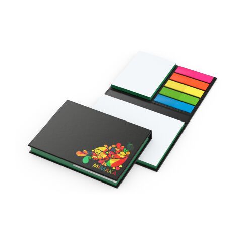 Haftnotiz-Set London Innenteil schwarz 50/50 Haftzettel Farbschnitt Grün | 105 × 78 mm | ohne Werbeanbringung | matt