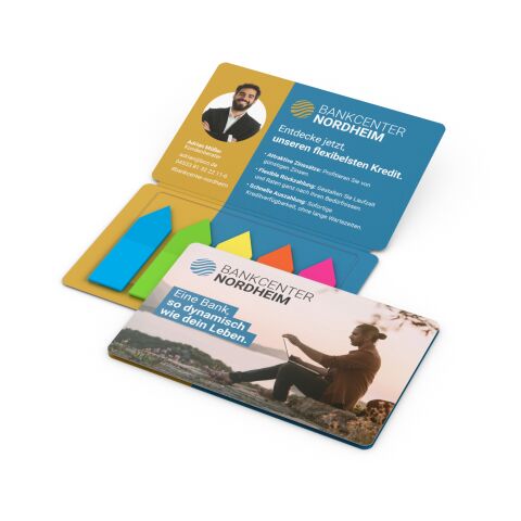 Haftmarker-Set Multi-Card Umschlag mikroperforiert 85 × 55 mm | ohne Werbeanbringung | ohne Werbeanbringung | Pfeil/Folie | matt
