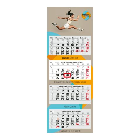 4-Monatskalender Mehrblock Profil 4 Schrift modern Hellgrau | 330 × 900 mm | ohne Werbeanbringung | Nicht verfügbar | Nicht verfügbar | Nicht verfügbar