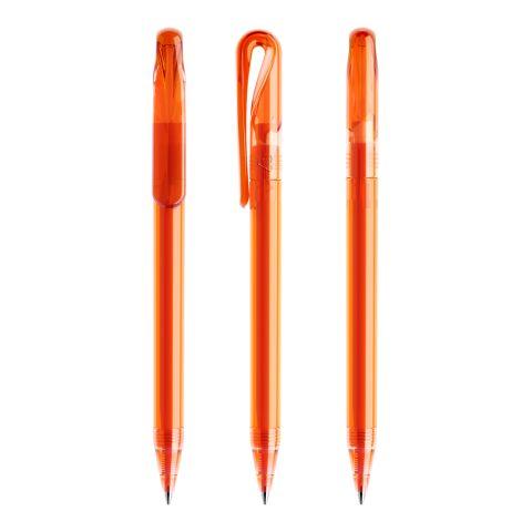 Werbeartikel Prodir DS1 Drehkugelschreiber transparent – orange – mit Logo bedruckt