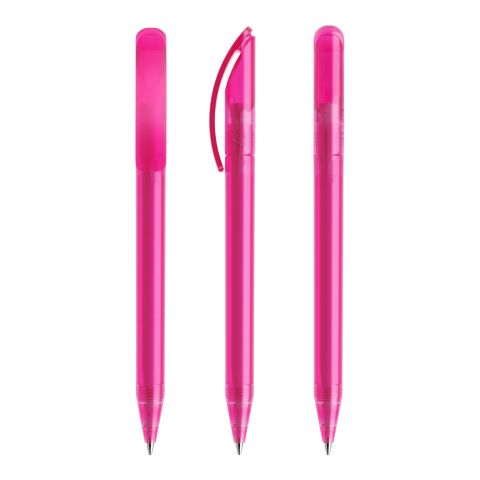 Werbeartikel Prodir DS3 Drehkugelschreiber gefrostet – pink – mit Logo bedruckt