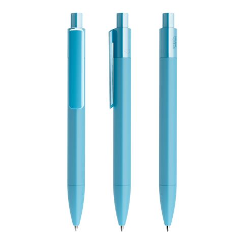 Werbeartikel Prodir DS4 Druckkugelschreiber Soft Touch – hellblau – mit Logo bedruckt