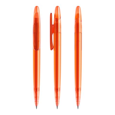 Werbeartikel Prodir DS5 Drehkugelschreiber transparent – orange – mit Logo bedruckt