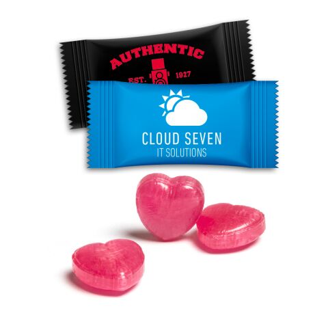 Herzbonbons im Flowpack