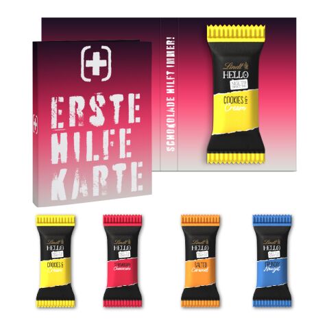 Lindt HELLO Mini Stick in Werbeklappkarte