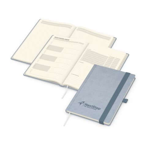 Notizbuch Hardcover orgaLine Mainbook Wochenplaner To-dos Prioritäten Ideen Petrol | DIN A5 | ohne Werbeanbringung | Cremefarben