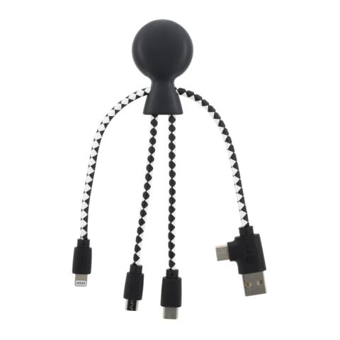 Werbeartikel 2081 | Xoopar Mr. Bio Charging cable – Schwarz – mit Logo bedruckt