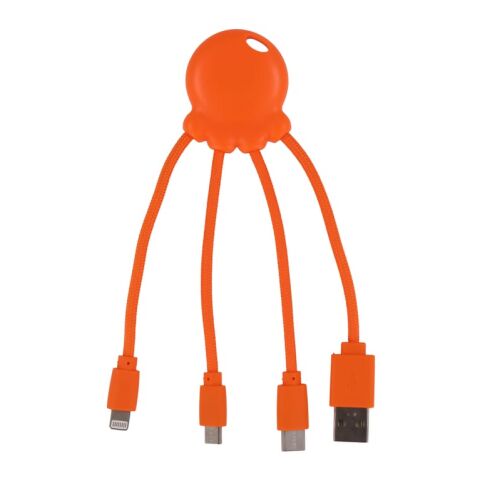 Werbeartikel 2087 | Xoopar Octopus Charging cable – Orange – mit Logo bedruckt