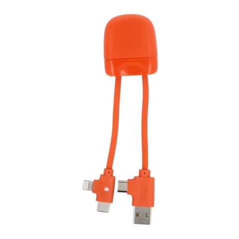 Werbeartikel Xoopar ICE-B Multi-Ladekabel – Orange – mit Logo bedruckt