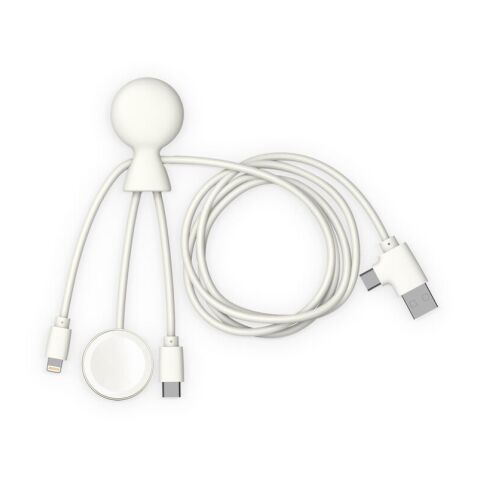 Xoopar Mr. Bio Long Multi-Kabel für Apple/Samsung Watch 1 Meter Weiss | ohne Werbeanbringung | Nicht verfügbar | Nicht verfügbar