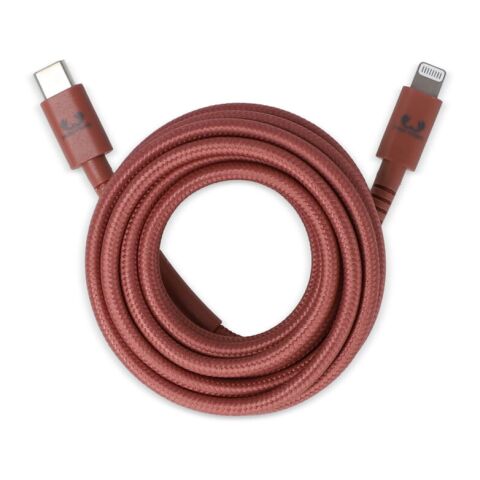 Werbeartikel 2ULC200 | Fresh 'n Rebel USB-C zu Apple Lightning Kabel 2.0m – Hellrot – mit Logo bedruckt