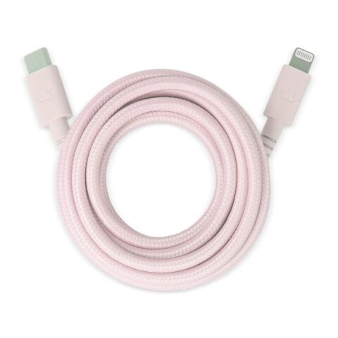 Werbeartikel 2ULC200 | Fresh 'n Rebel USB-C zu Apple Lightning Kabel 2.0m – Pastellrosa – mit Logo bedruckt