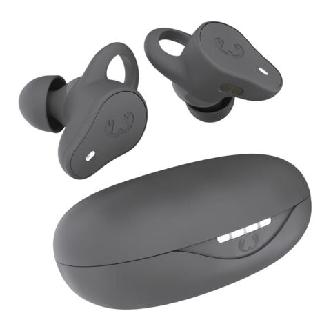 Werbeartikel 3TW1600 | Fresh 'n Rebel True Wirel. Sport-Kopfhörer – Gewehrmetall dunkel-Gewehrmetall dunkel – mit Logo bedruckt