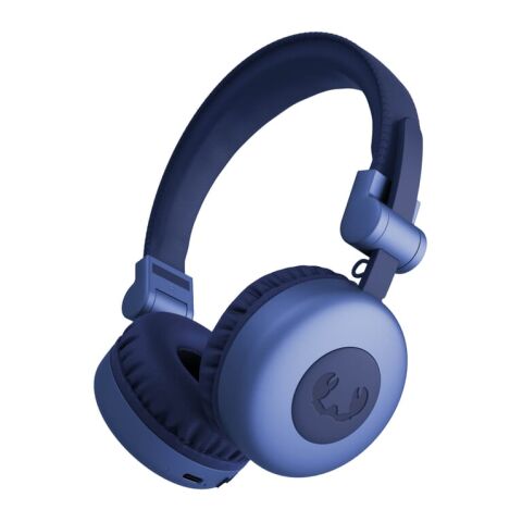 Werbeartikel 3HP1000 I Fresh 'n Rebel Code Core-Wireless on-ear Headphone – Blau Weiss – mit Logo bedruckt
