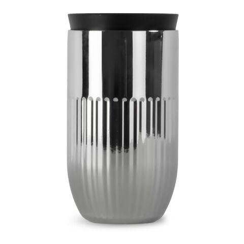 Werbeartikel Sagaform Tova isolierter Thermobecher, 320 ml auslaufsicher und spülmaschinenfest – chrom – mit Logo bedruckt