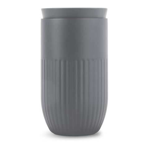Werbeartikel Sagaform Tova isolierter Thermobecher, 320 ml auslaufsicher und spülmaschinenfest – grau – mit Logo bedruckt