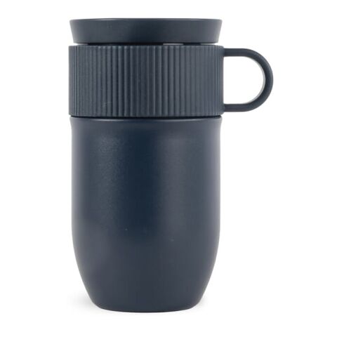 Werbeartikel Sagaform Ted isolierter Becher, 280ml auslaufsicher und spülmaschinenfest – Blau Weiss – mit Logo bedruckt